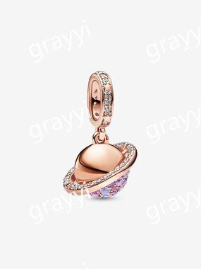 Pandora Planet Saturn Sparkling Dangle Charm